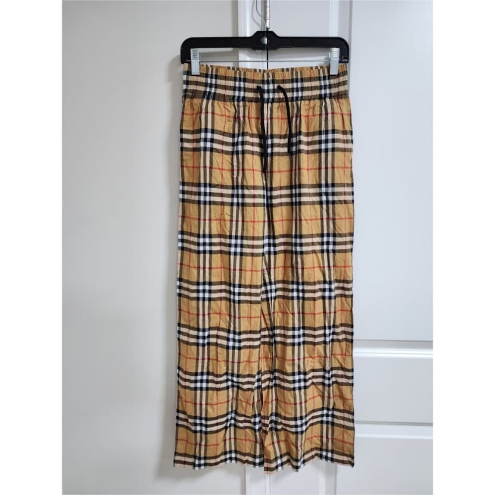 Authentic Burberry Check Cotton Trousers Size 4